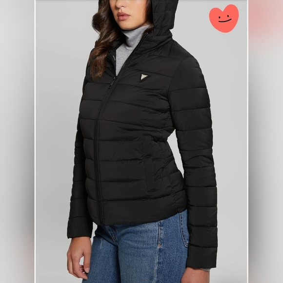 Guess Ladies Diann Light Puffer Jacket - size L - Picture 2 of 8